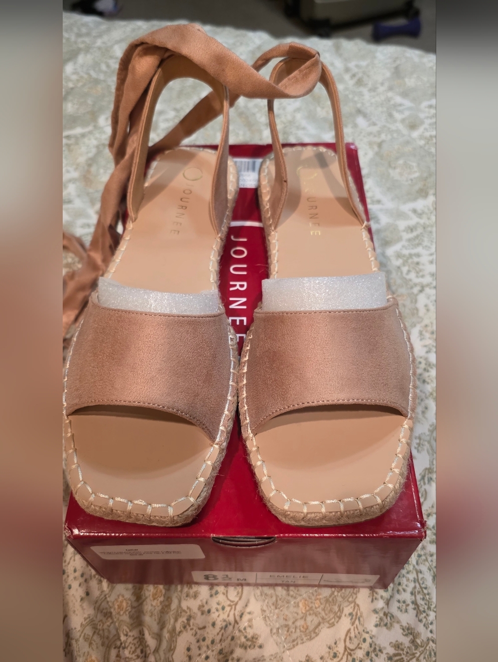Journee Womens Emelie Espadrille Flat Sandals - Picture 4 of 8